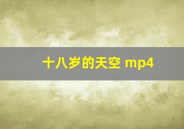 十八岁的天空 mp4